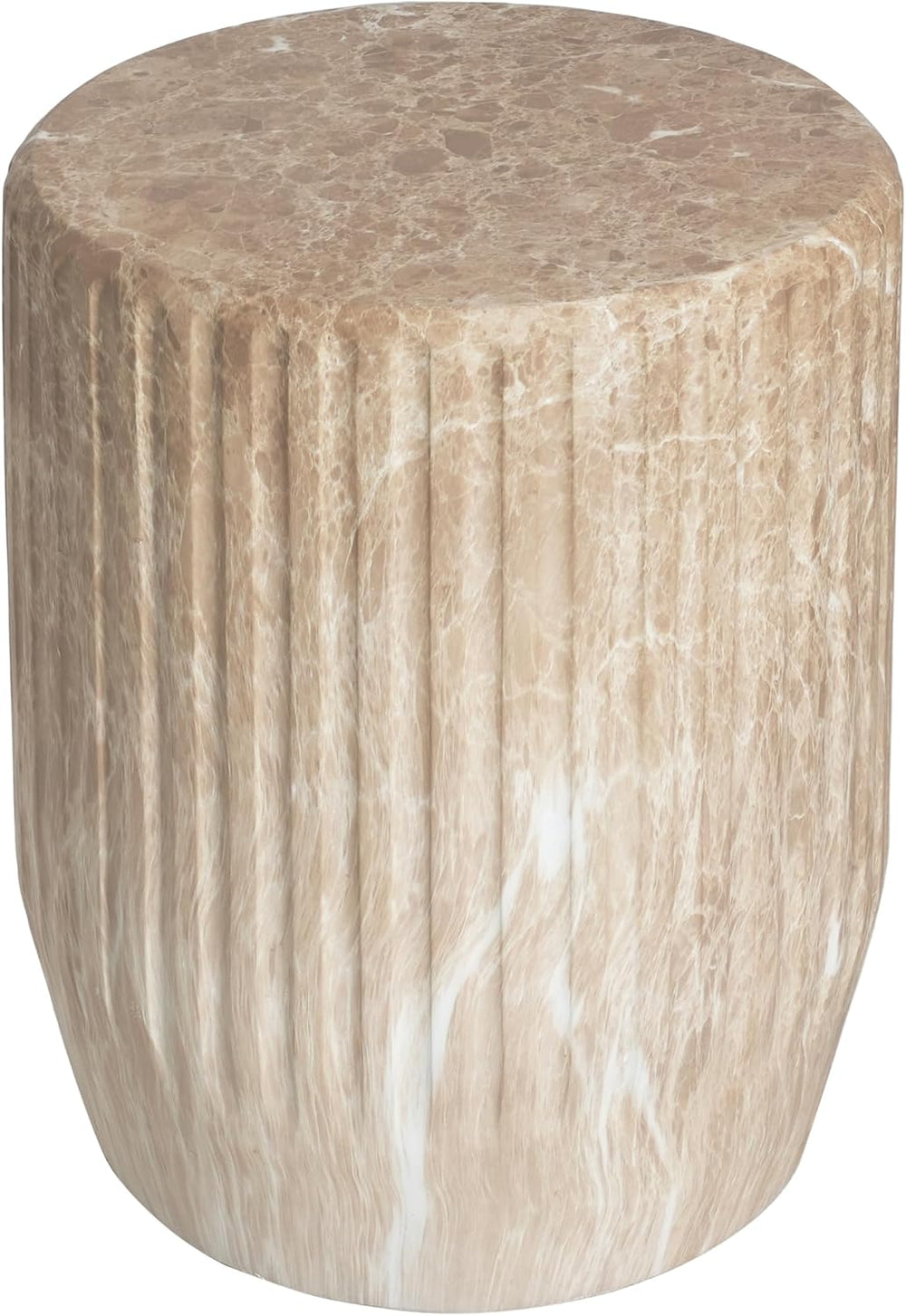 Christopher Knight Home Jayme Outdoor Cylinder Side Table, Lightweight Concre...