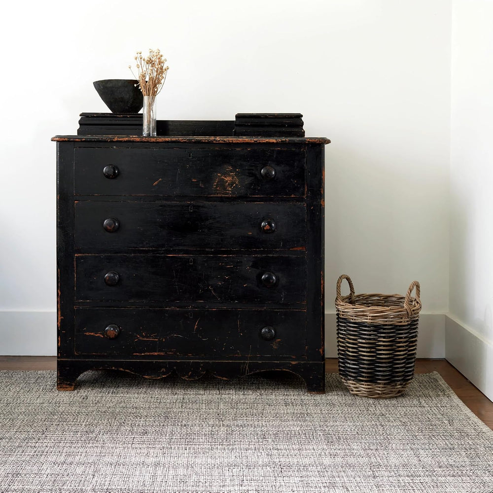 Dash & Albert Marled Black Geometric Handwoven Rug, 9'6"x13'...
