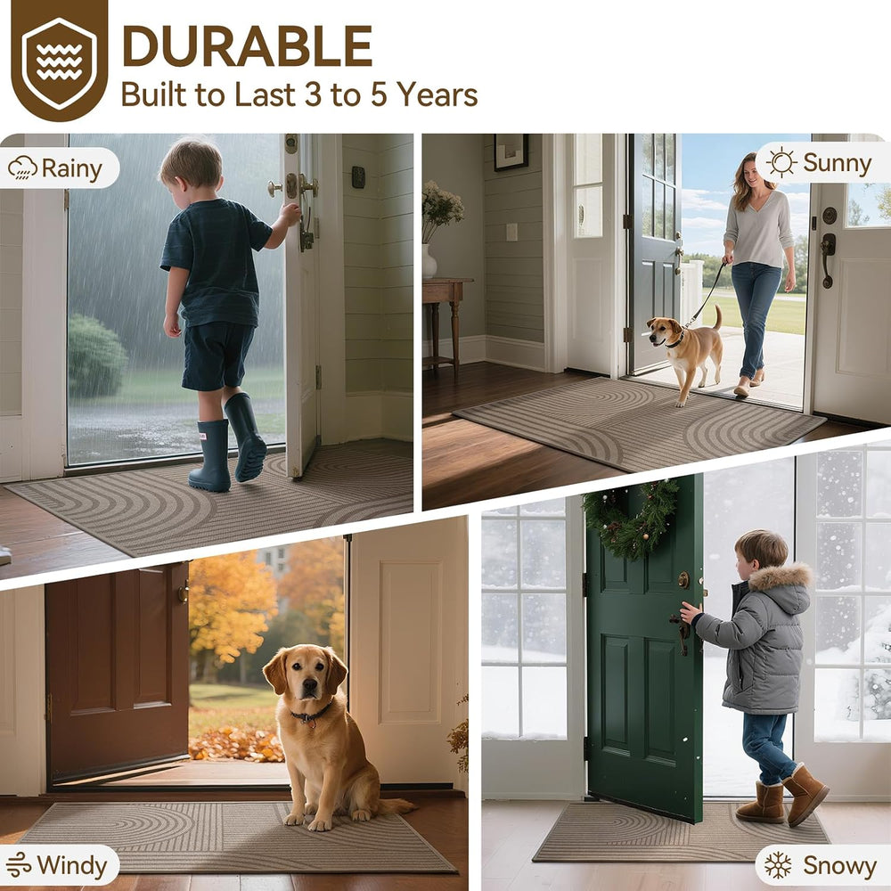 Door Mat Indoor Entrance Front Entry Mat,24''x71'',Brown
