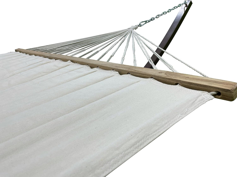 15 Ft. Indoor/Outdoor Heavy Duty Black Steel Arc Hammock Stand w/Premium Quil...