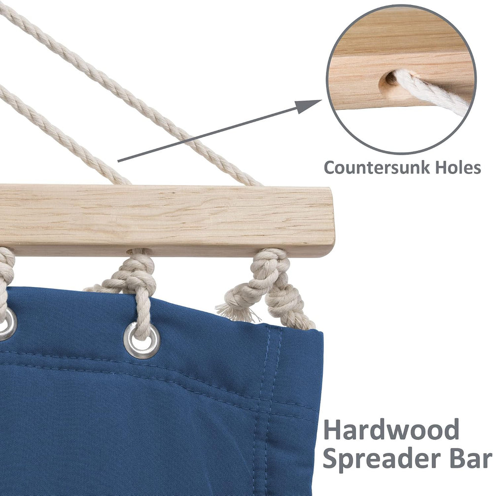 SUNCREAT Heavy Duty Hammocks with Stands Included, 475 lbs Capacity, Navy