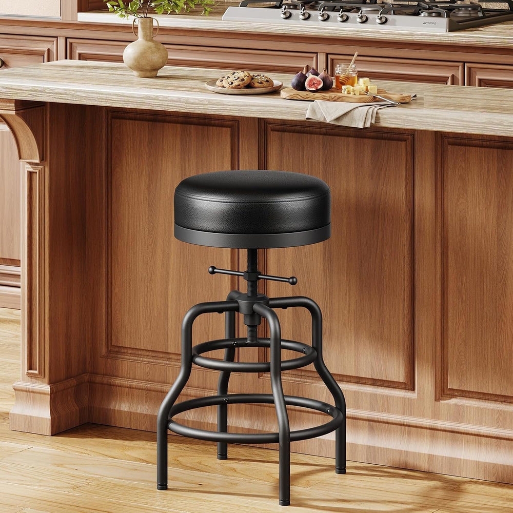 Raynesys 22-29 Inch Adjustable Height Industrial Swivel Bar Stool