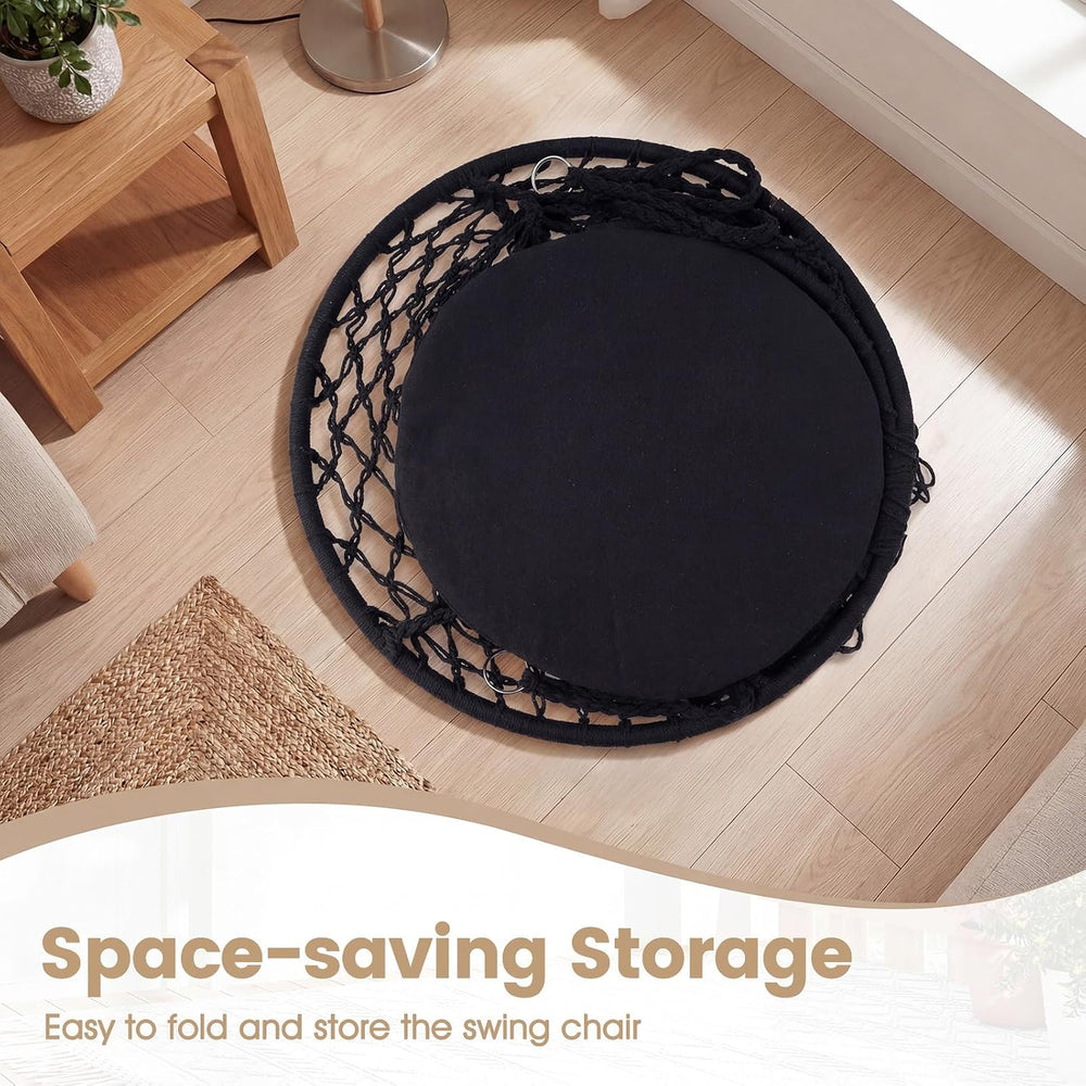 Happygrill Hammock Swing Chair with Round Seat Cushion