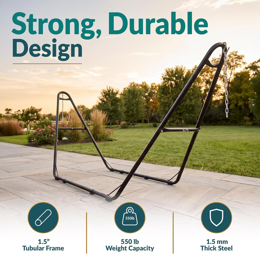 Sunnydaze Universal Heavy-Duty Hammock Stand for Outside, Chains Included