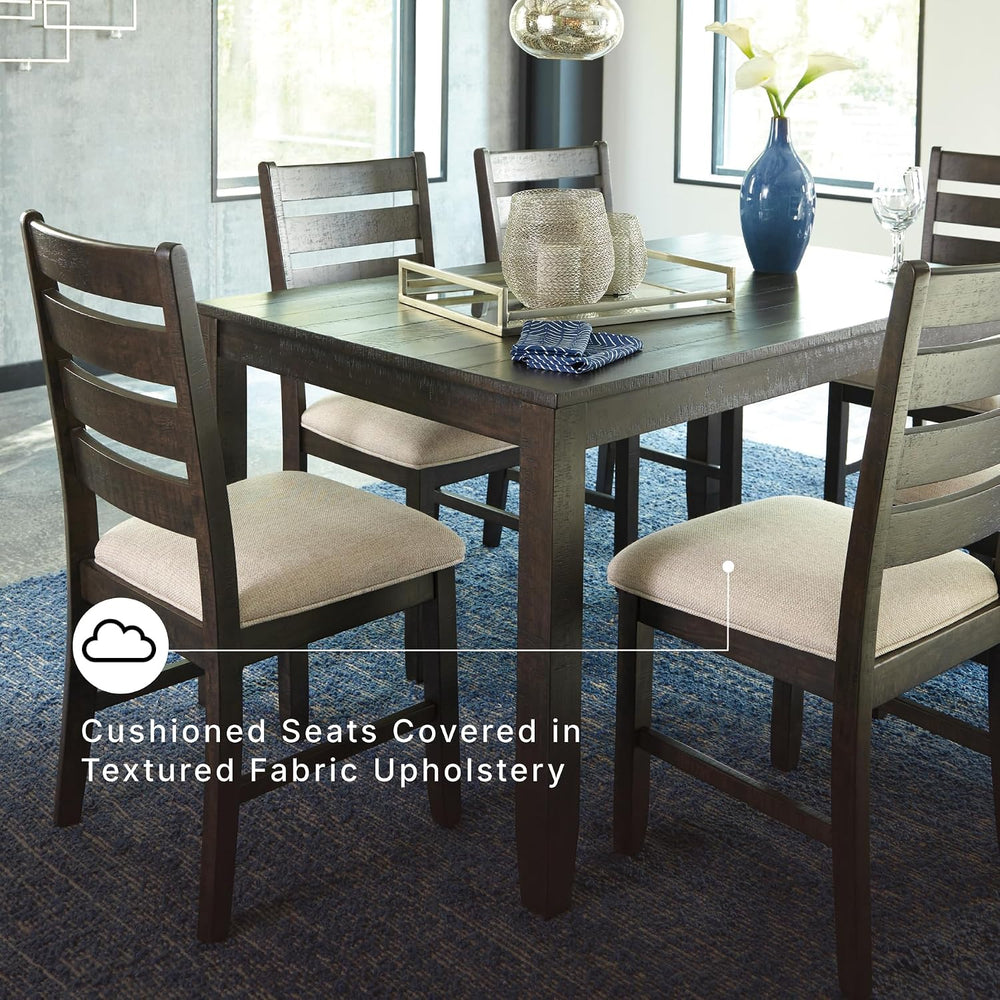 Signature Design by Ashley Rokane 7-Piece Dining Table Set for 6, Brown
