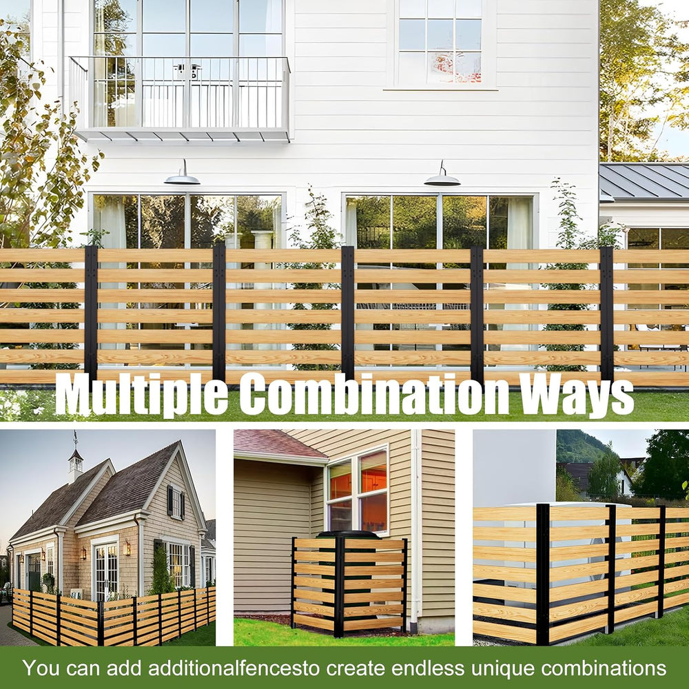 Outdoor Privacy Fence, Wood Privacy Screen Panels for Air Conditioner Fence