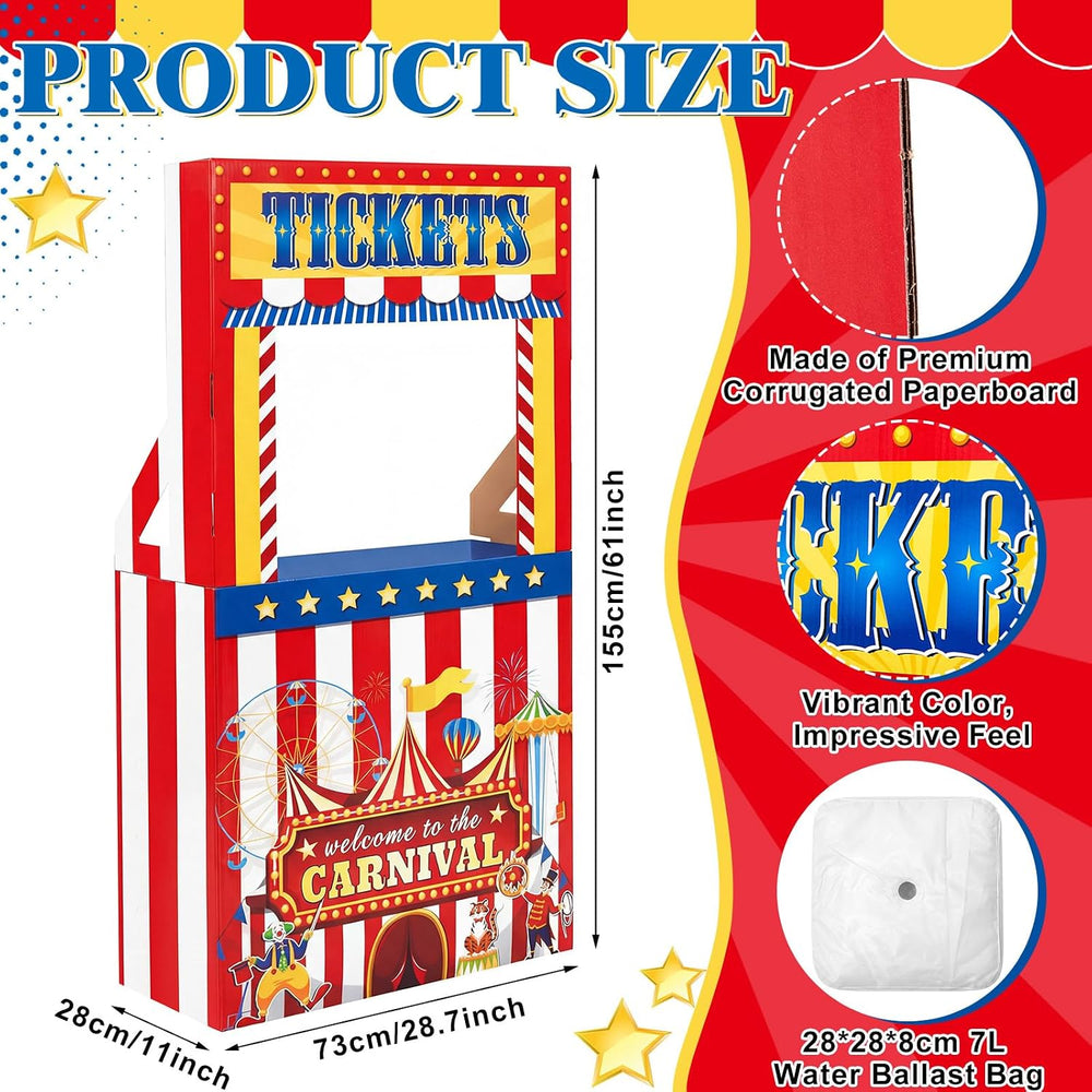 3D Circus Halloween Ticket Booth Creepy Carnival Decorations
