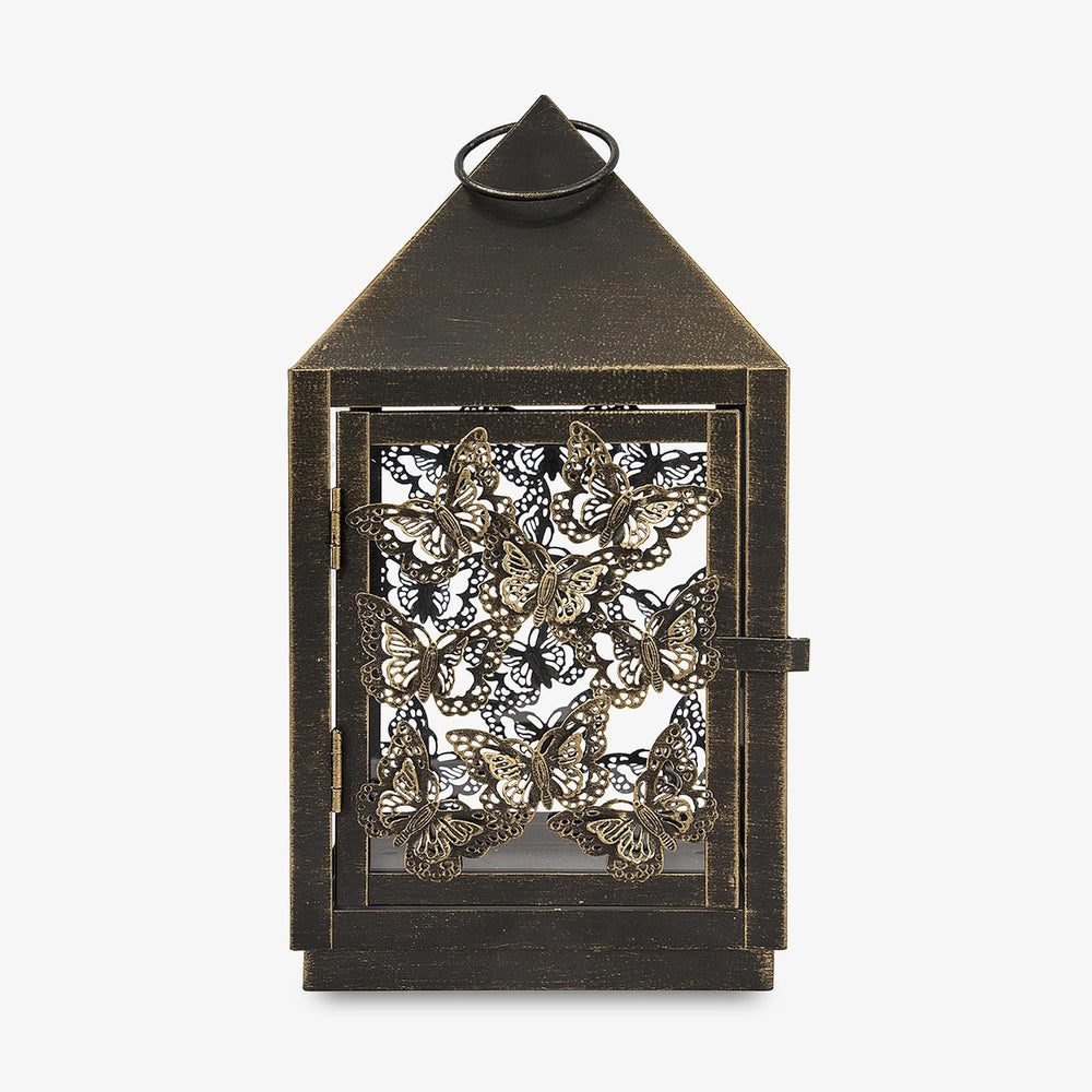 Luminara - Outdoor Decorative Lantern & Shepherd's Hook - Bronze - Pa...