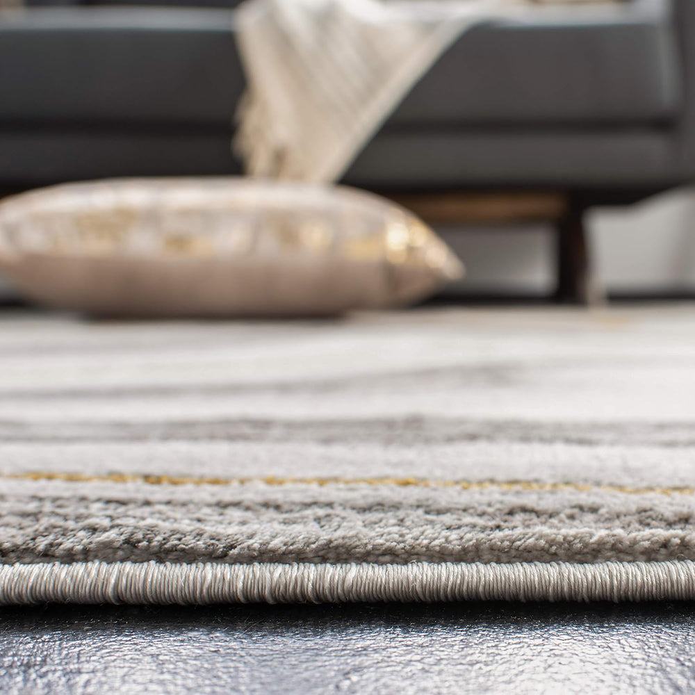 SAFAVIEH Craft Collection Area Rug - 11' Square, Grey & Gold, Modern ...