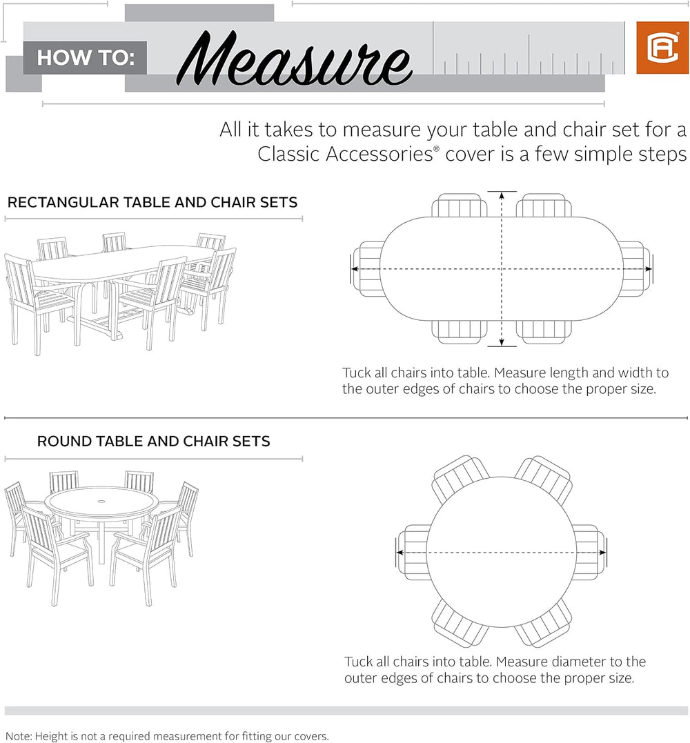 Classic Accessories Ravenna Water-Resistant 60 Inch Tall Round Patio Table &a...