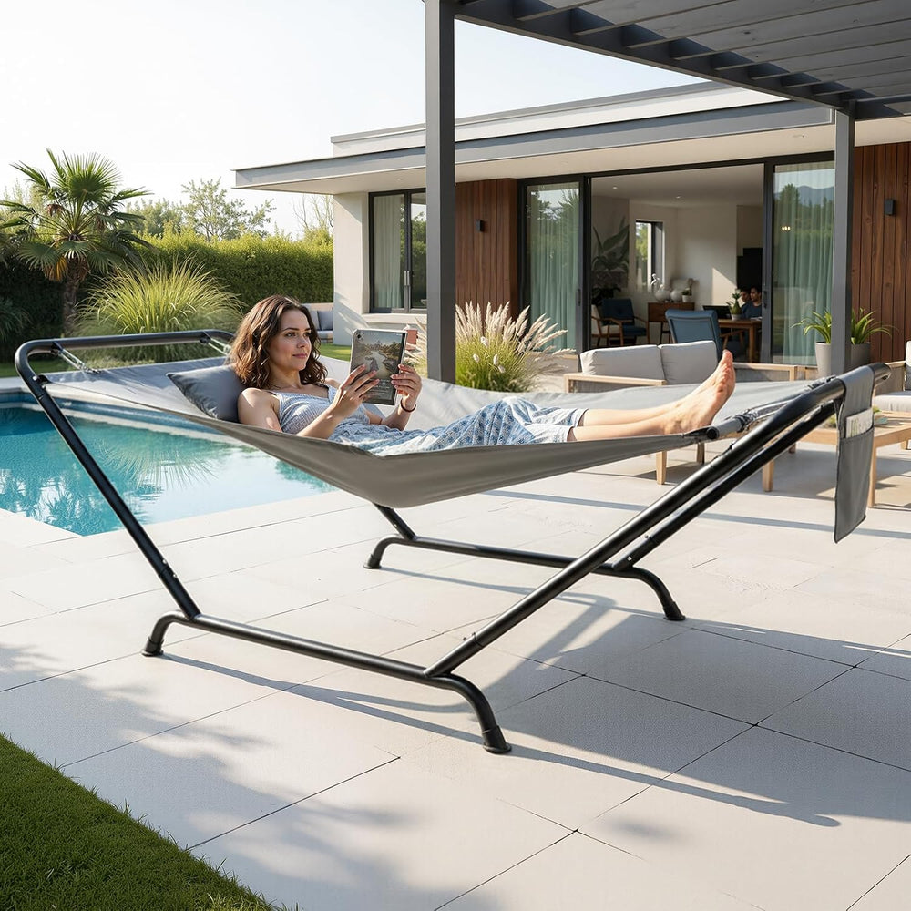 ONCLOUD Freestanding Hammock with Stand, 600LBS Heavy Duty Outdoor Hammock, S...