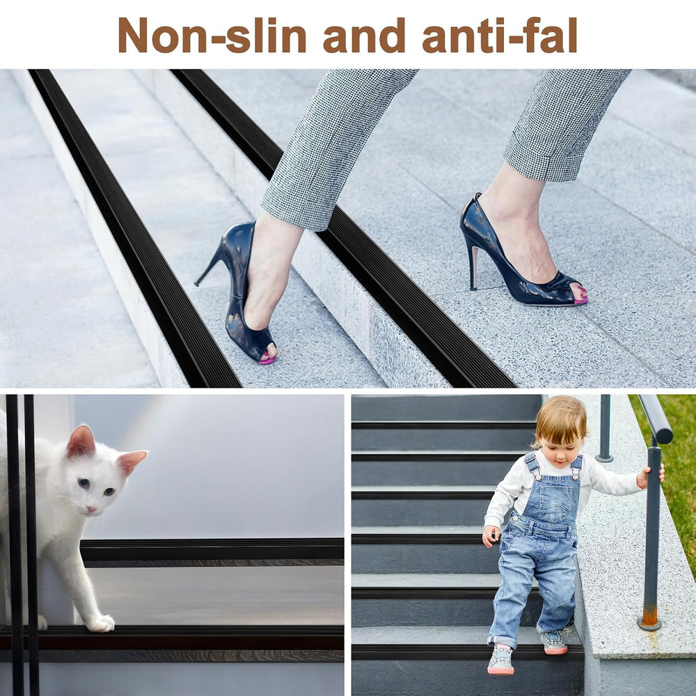 48" Metal Stair Nosing, 2-Pack Self Adhesive Aluminum Stair Edge Protect...