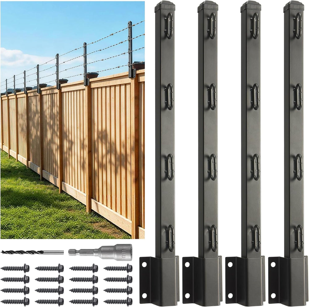 Fence Post Extender, 23.5" Fence Barbed Wire Extend Arm,for Outdoor Fenc...