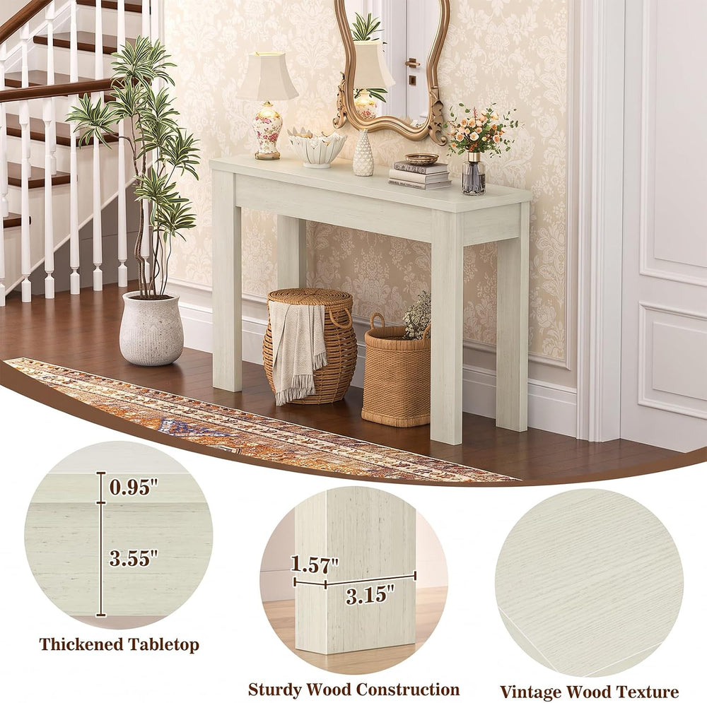 Armocity Console Table for Entryway, 32" Farmhouse Sofa Tables Narrow Long