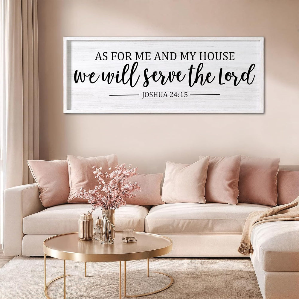 As For Me And My House We Will Serve The Lord Framed Wall Art, 40''×1...