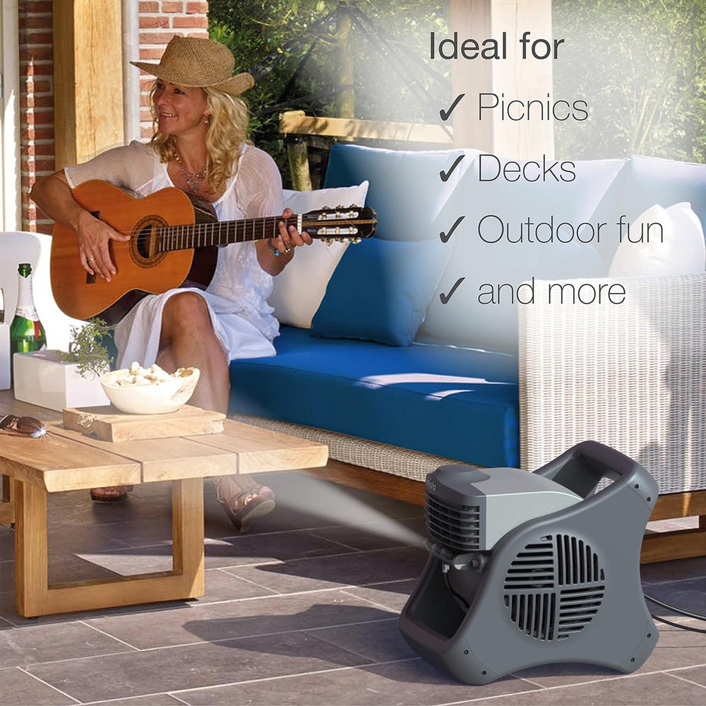 Lasko Misto Outdoor Misting Blower Fan, Ideal for Sports, Camping, Decks &...