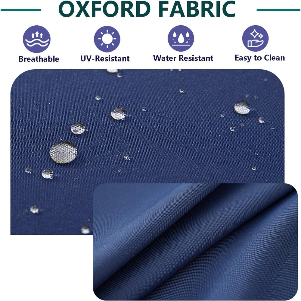 Outdoor Seat Cushion Cover Set of 4, 24 x 24 x 5.75 Inch, Navy