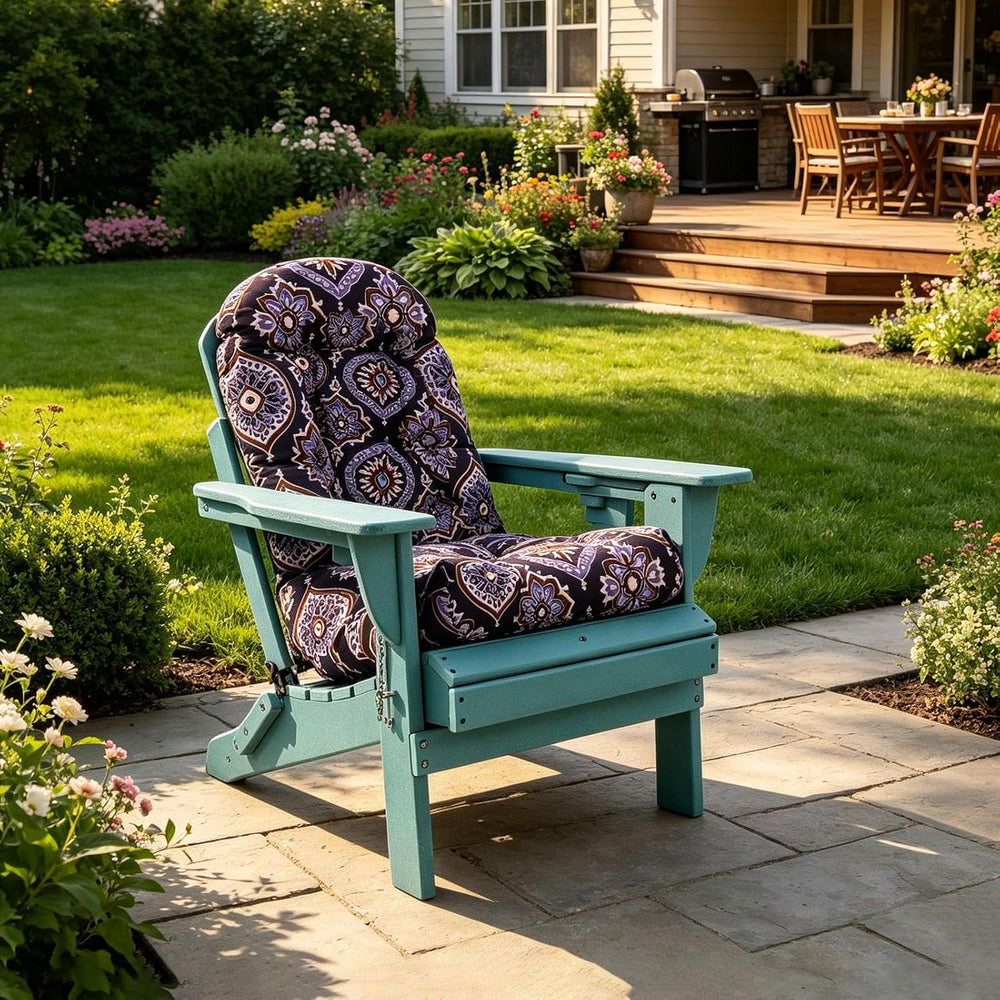 Adirondack Chair Cushions Set of 2, High Back Patio Chair Cushions 48 x 19.7 ...