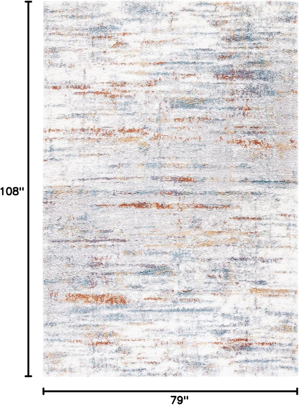 SAFAVIEH Berber Shag Collection Area Rug - 6'7" x 9', Blue Rust ...
