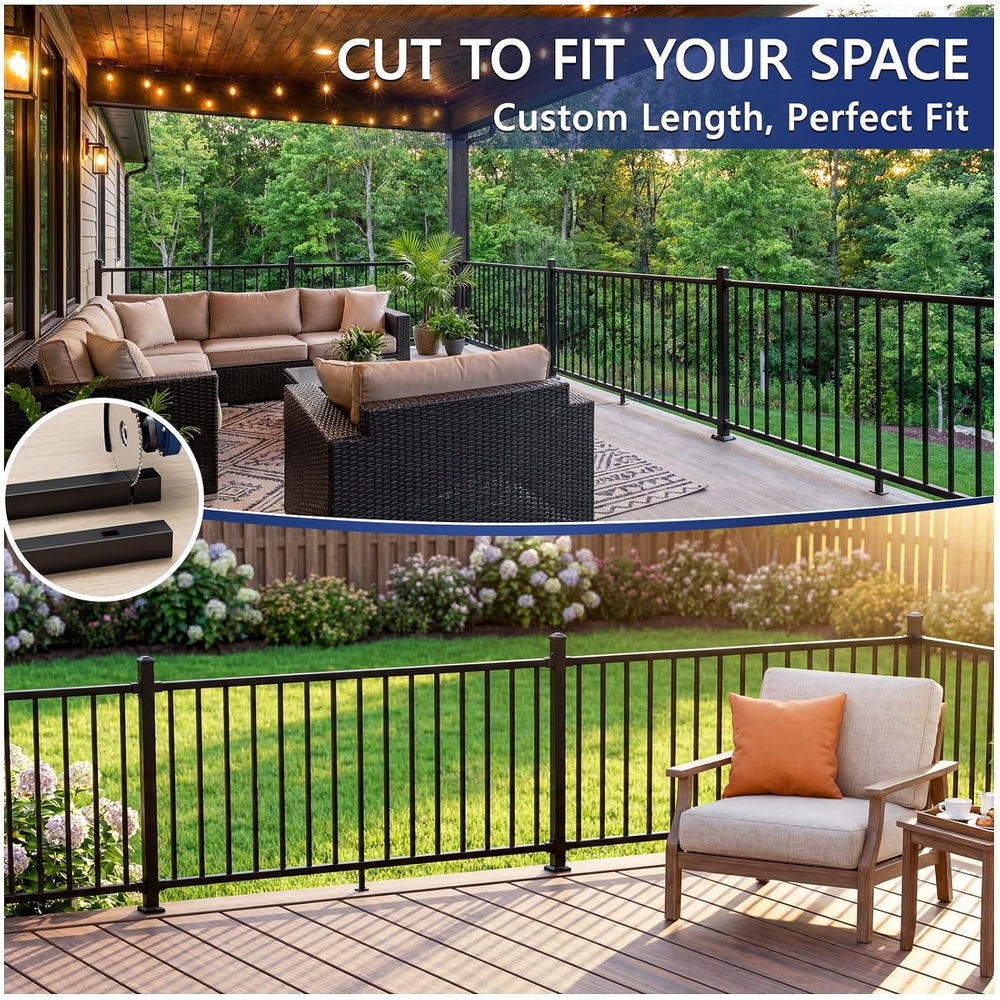 36 in. H x 4 ft. W Modular Aluminum Stair Railing Kits with Post