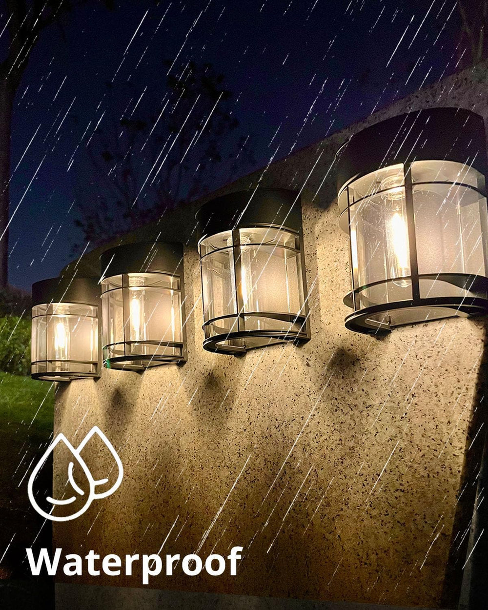Solar Fence Lights Outdoor, 8 Pack Waterproof Solar Lights Outdoor, Outdoor S...