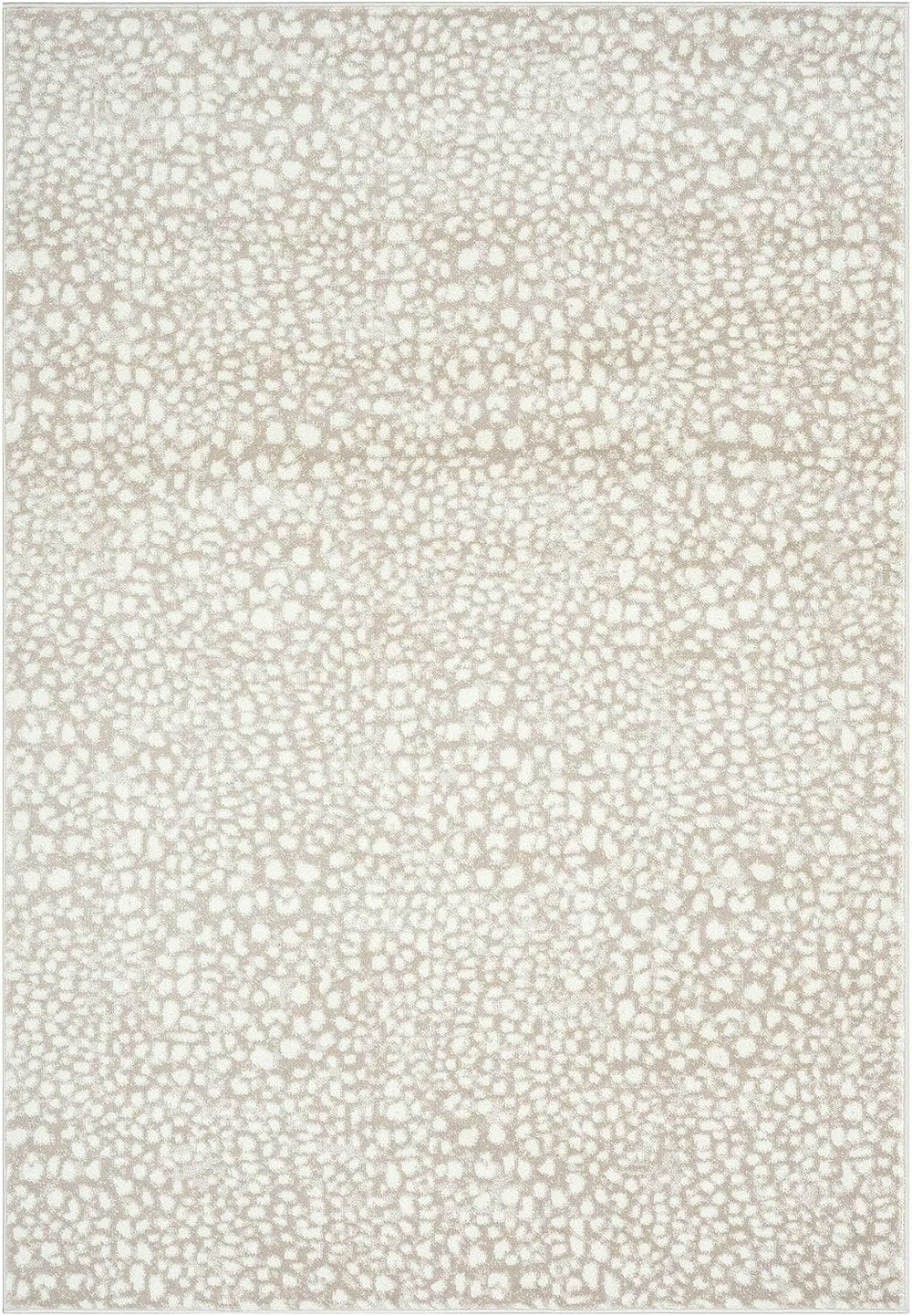 Abani White Cheetah Print Area Rug | 4' x 6' Beige Antelope/Leopard/D...