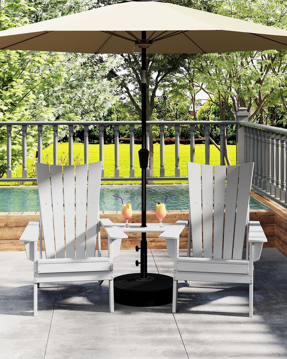 GREENVINES Folding-Adirondack-Chairs-Set-of-2 | HDPE Plastic | Arch Series | ...