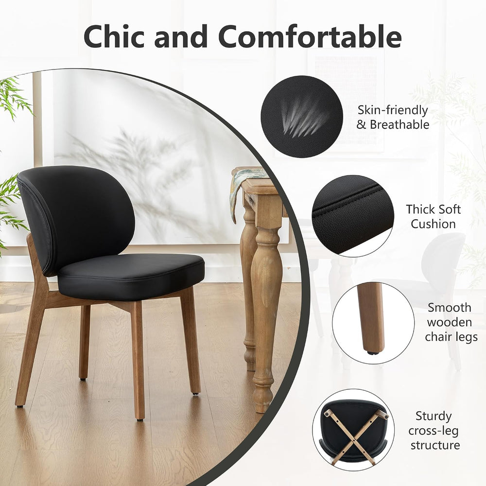 YOUNIKE Dining Chairs Set of 4 Modern Kitchen Dining Room Chairs Black