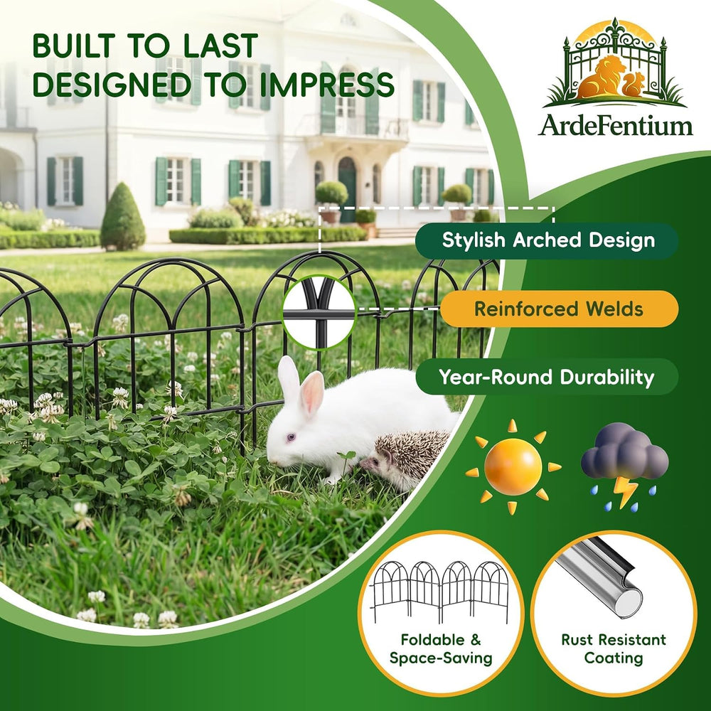 19 Pack 20.58ft x 17in (H) Garden Fence Panels - No Dig Garden Fence Animal B...
