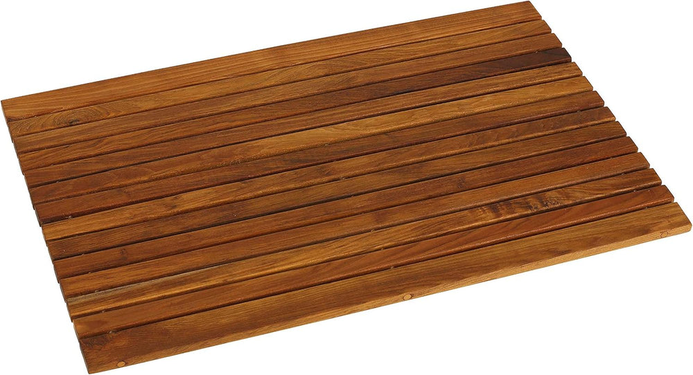 Bare Decor Cosi String Spa Shower Mat in Solid Teak Wood Oiled Finish, Large:...