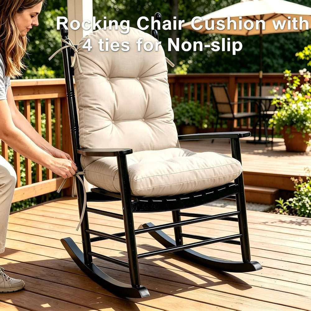 QILLOWAY Outdoor High Back Chair Cushion for Adirondack, All Weather Rocking ...