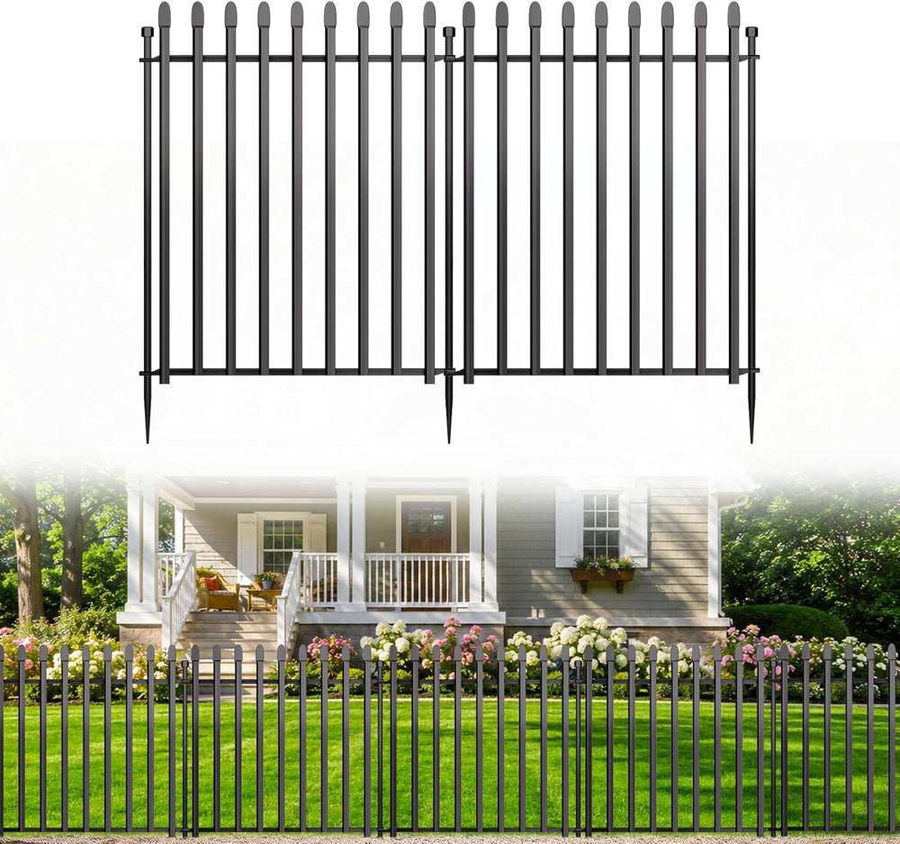 No Dig Decorative Garden Fence, 32in(H)×22ft(L), 10 Panels