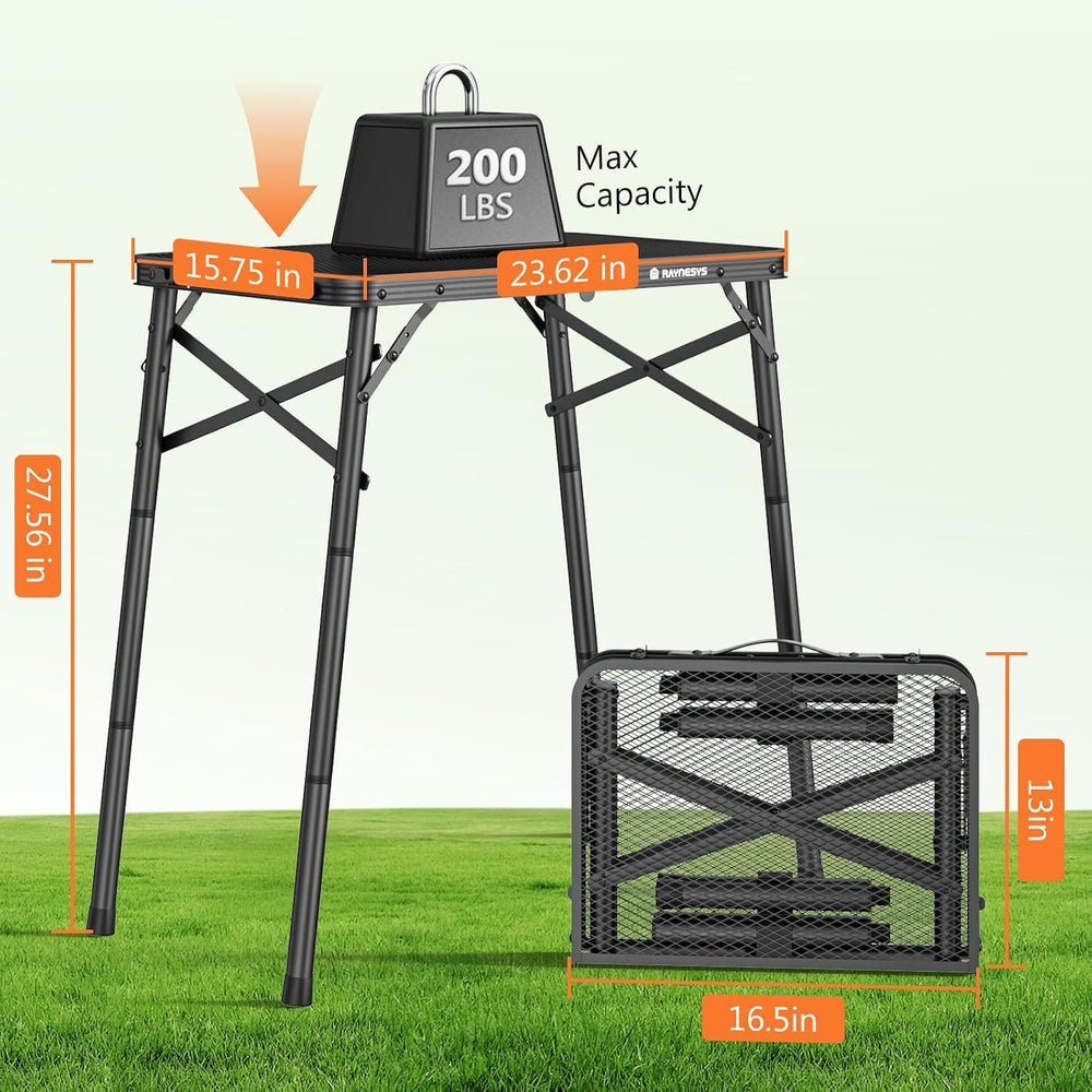 Raynesys Portable Folding Grill Table for Outside for Picnic, Camping