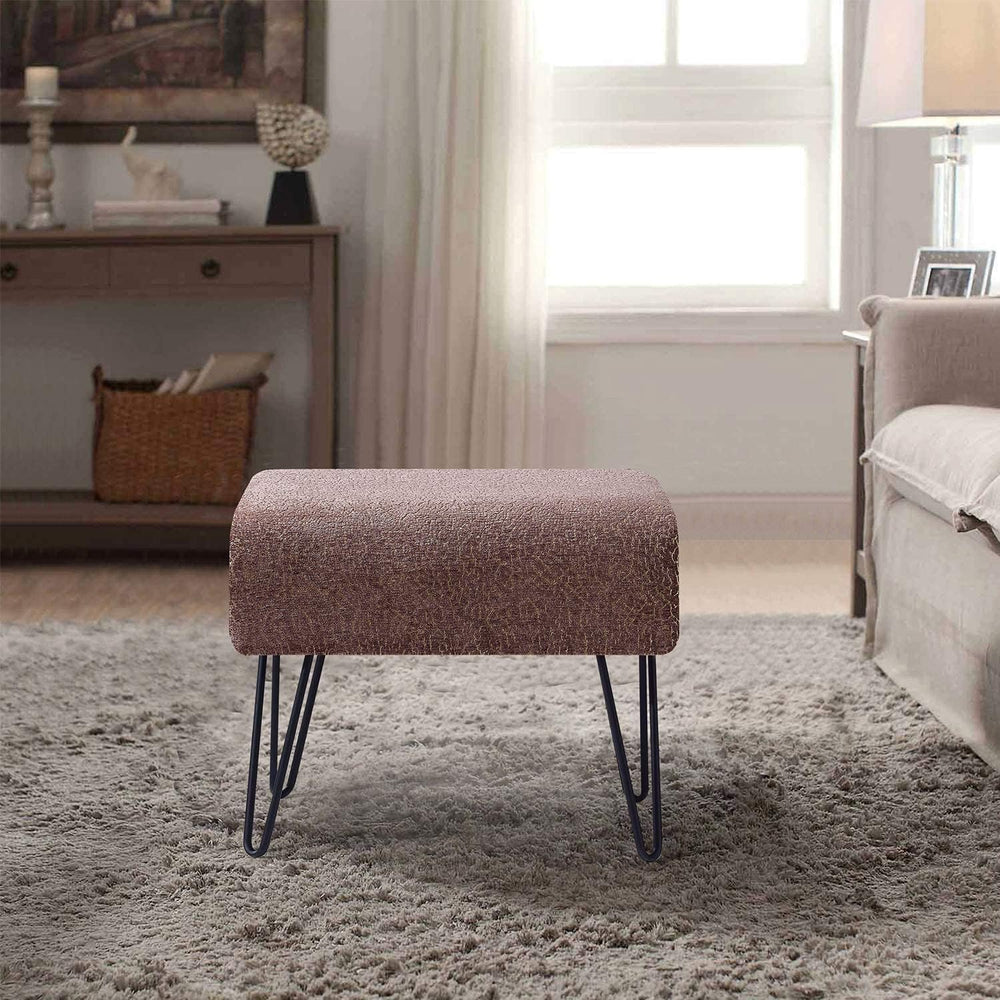 Home Soft Things Jacquard Chenille Ottoman, 19" x 13" x 17" H,...