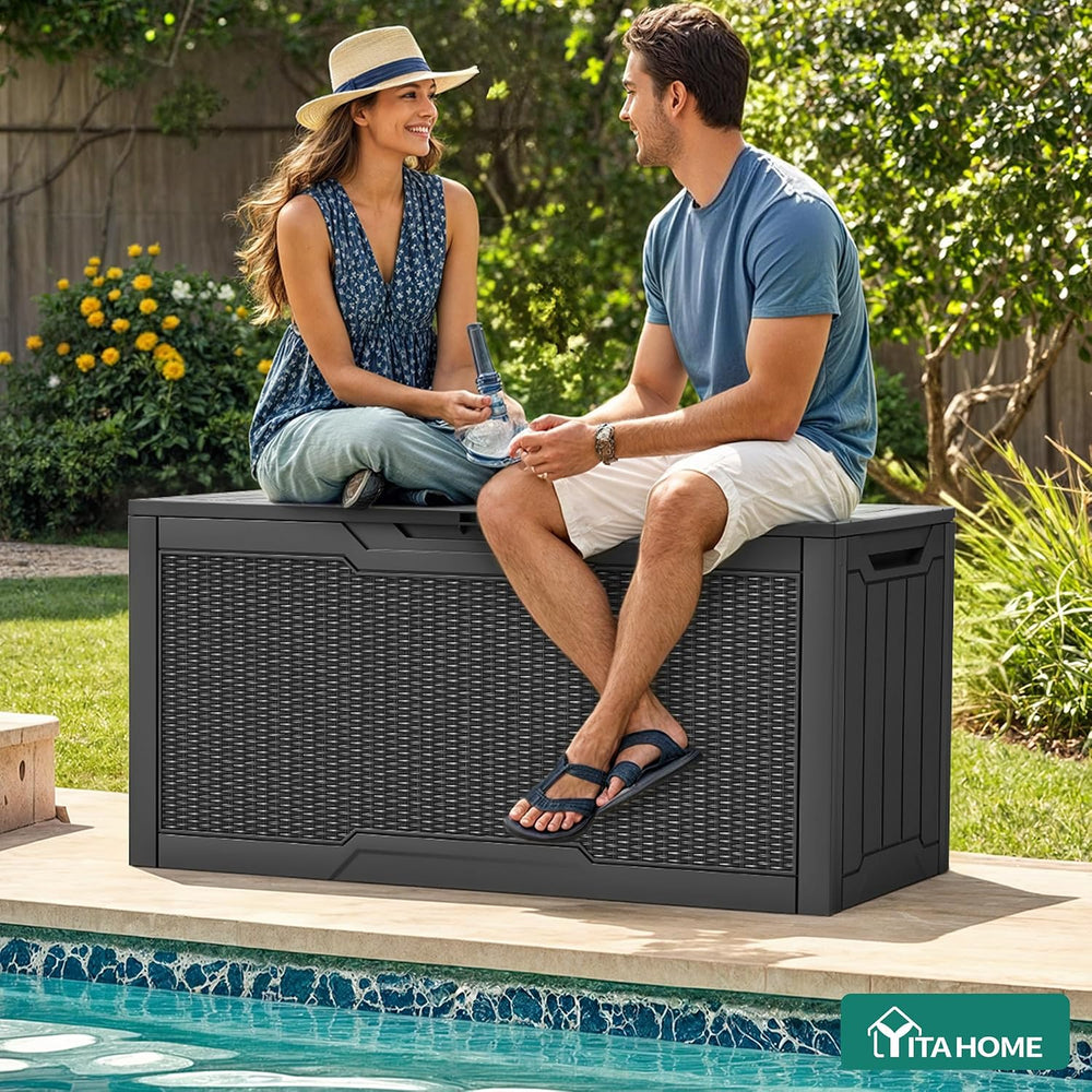 YITAHOME 80 Gallon Resin Deck Box