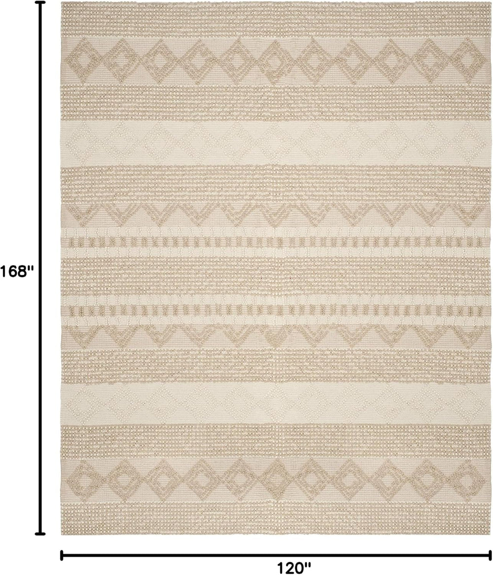 SAFAVIEH Natura Collection Area Rug - 10' x 14', Beige & Ivory, H...