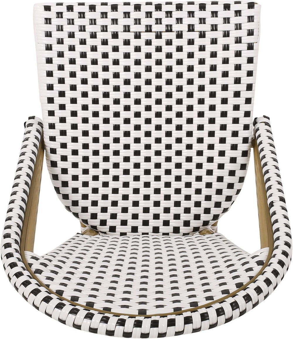Christopher Knight Home Philomena Outdoor French Bistro Chair (Set of 4), Bla...