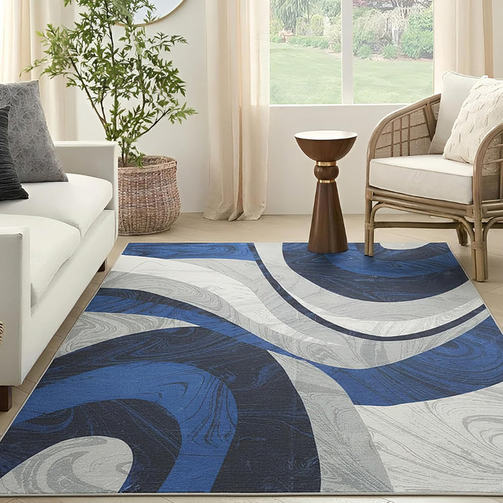 Washable Area Rug for Living Room, Indoor, Dinig Room – Soft Pile Non-Slip Ru...