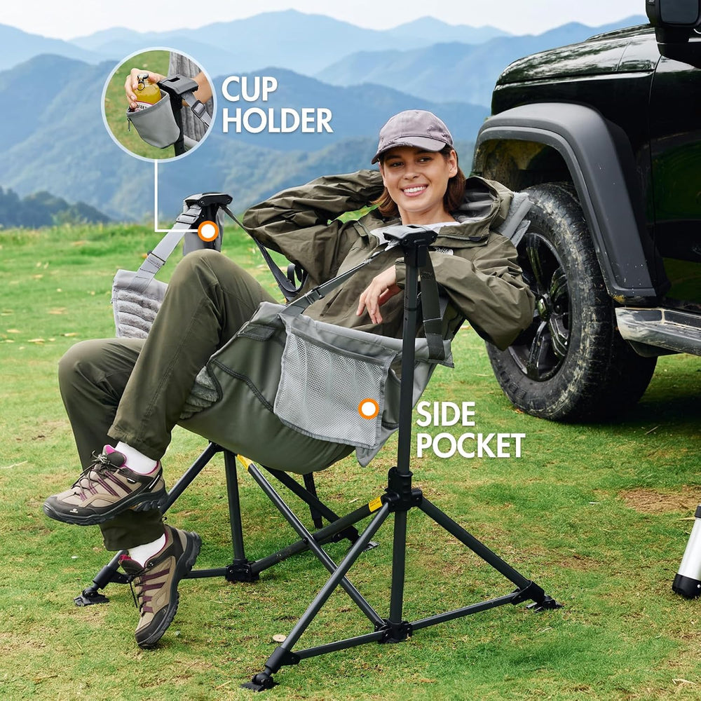 Portal Hammock Camping Chair,Adjustable Recline Backrest,Grey