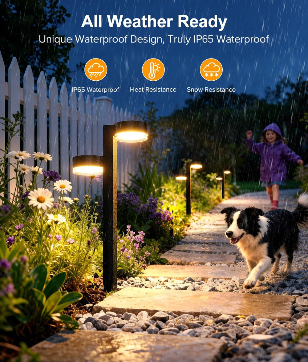 Bright Solar Pathway Lights Outdoor, 6 Pack with 144 LEDs Garden Lights Solar...