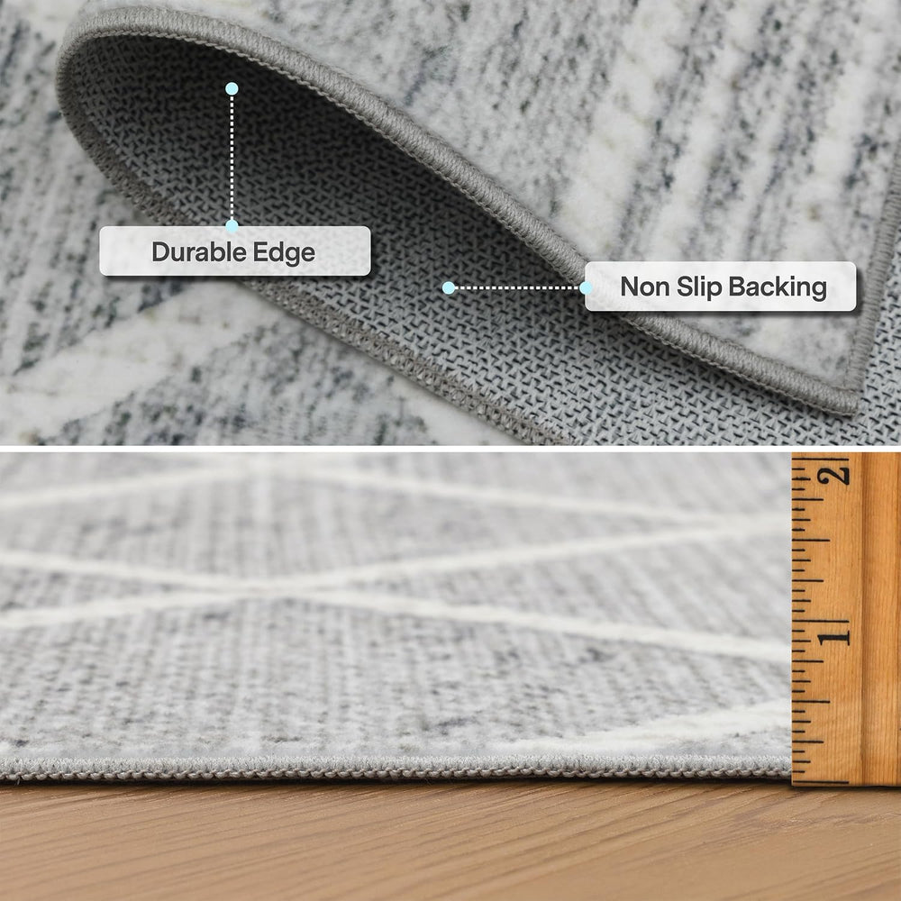 ReaLife Rugs Machine Washable Area Rug Runner - Living Room Bedroom Bathroom ...