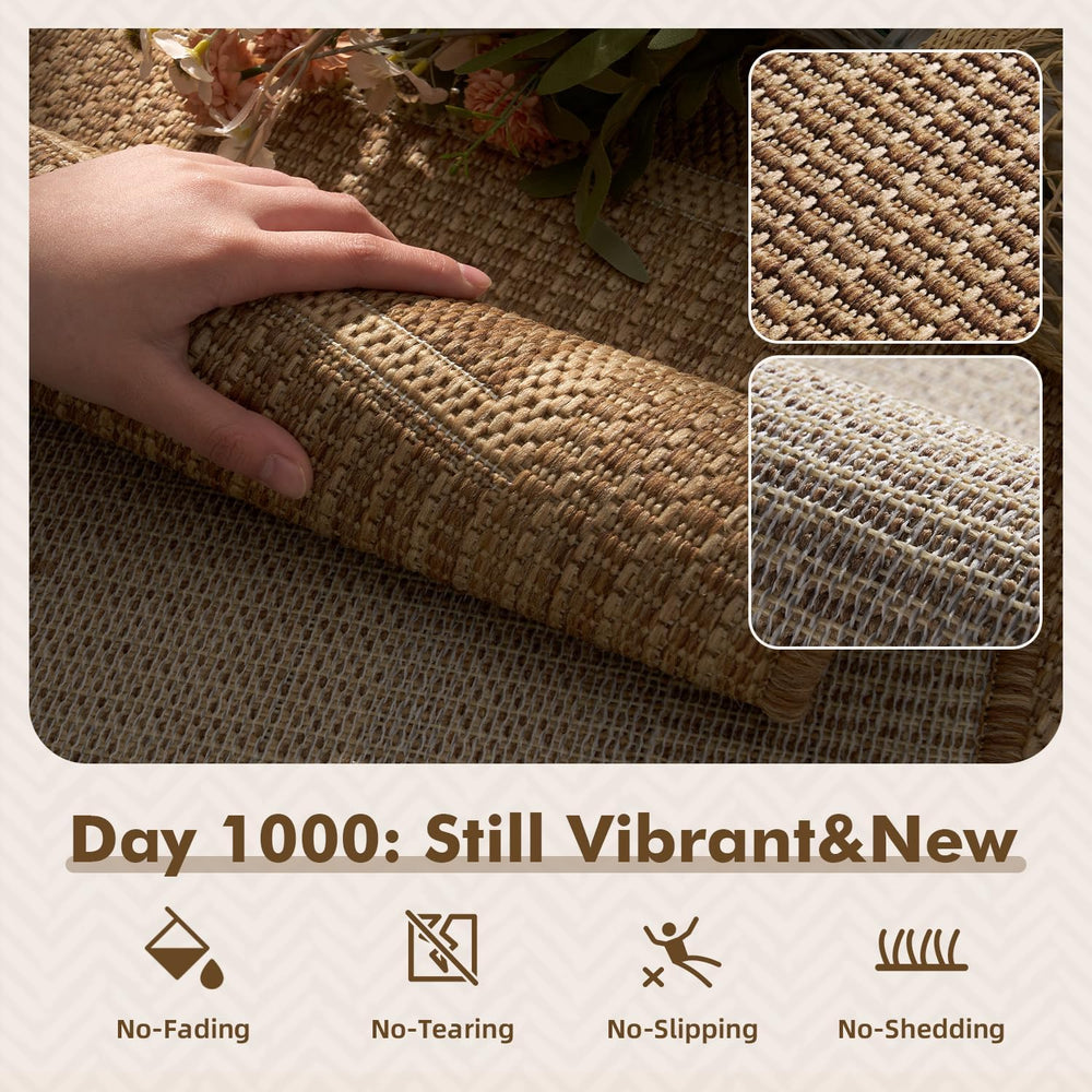 MontVoo-Outdoor Rug-Patio Rug 8x10 ft Polypropylene Indoor Outdoor Rugs Outdo...