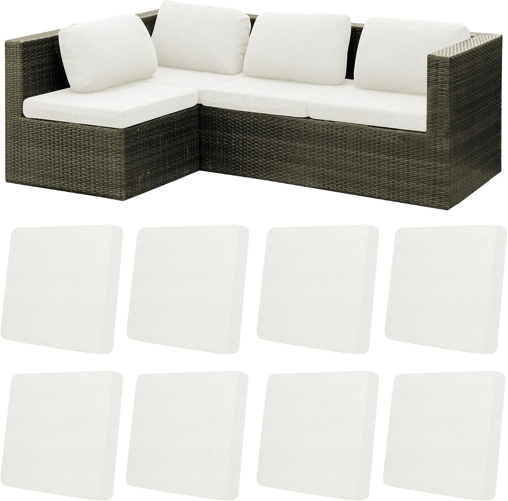8Pcs Patio Cushion Covers, Outdoor Stretch Cushion Covers, Washable