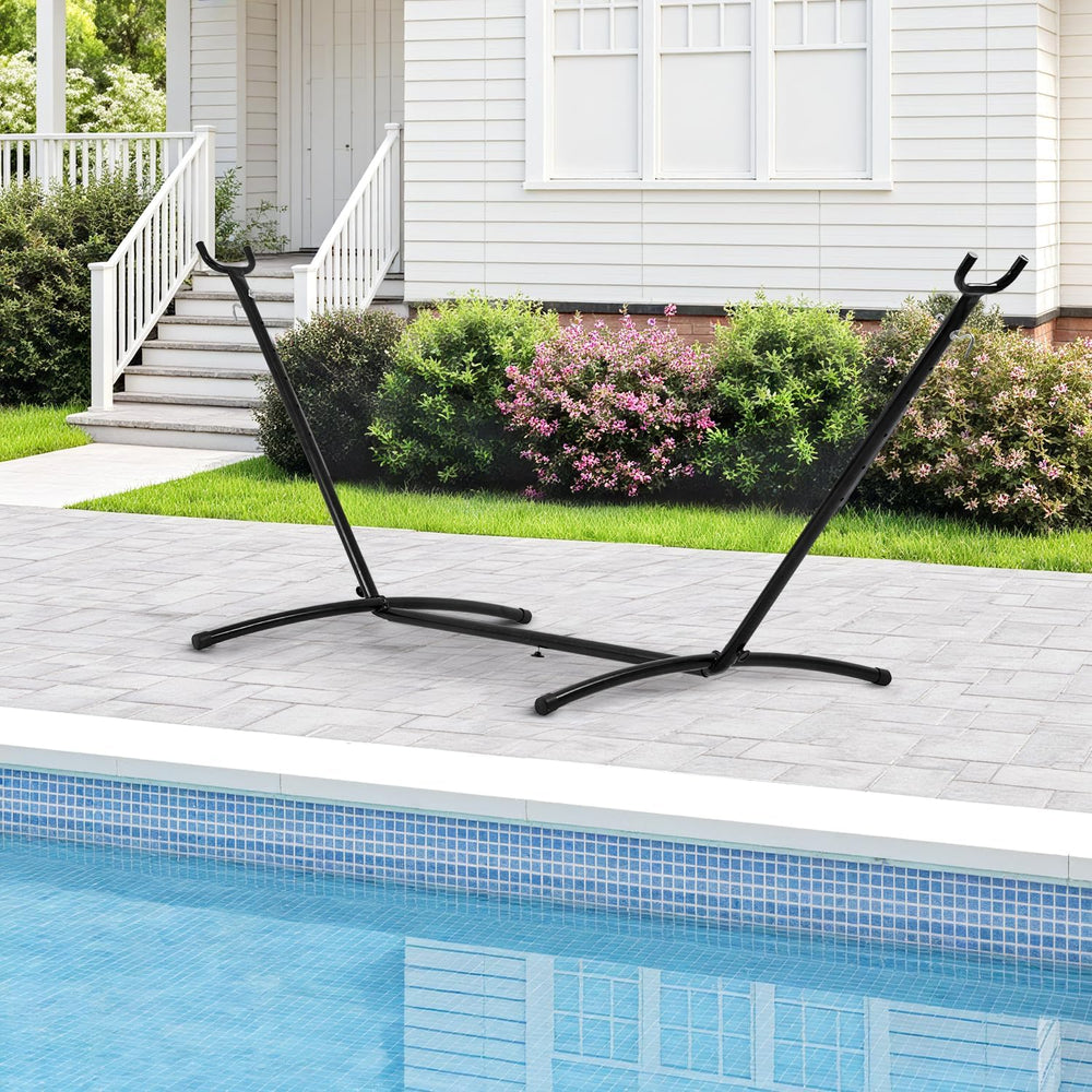 FDW Portable Hammock Double Stand | No Hammock | Sturdy Steel Construction