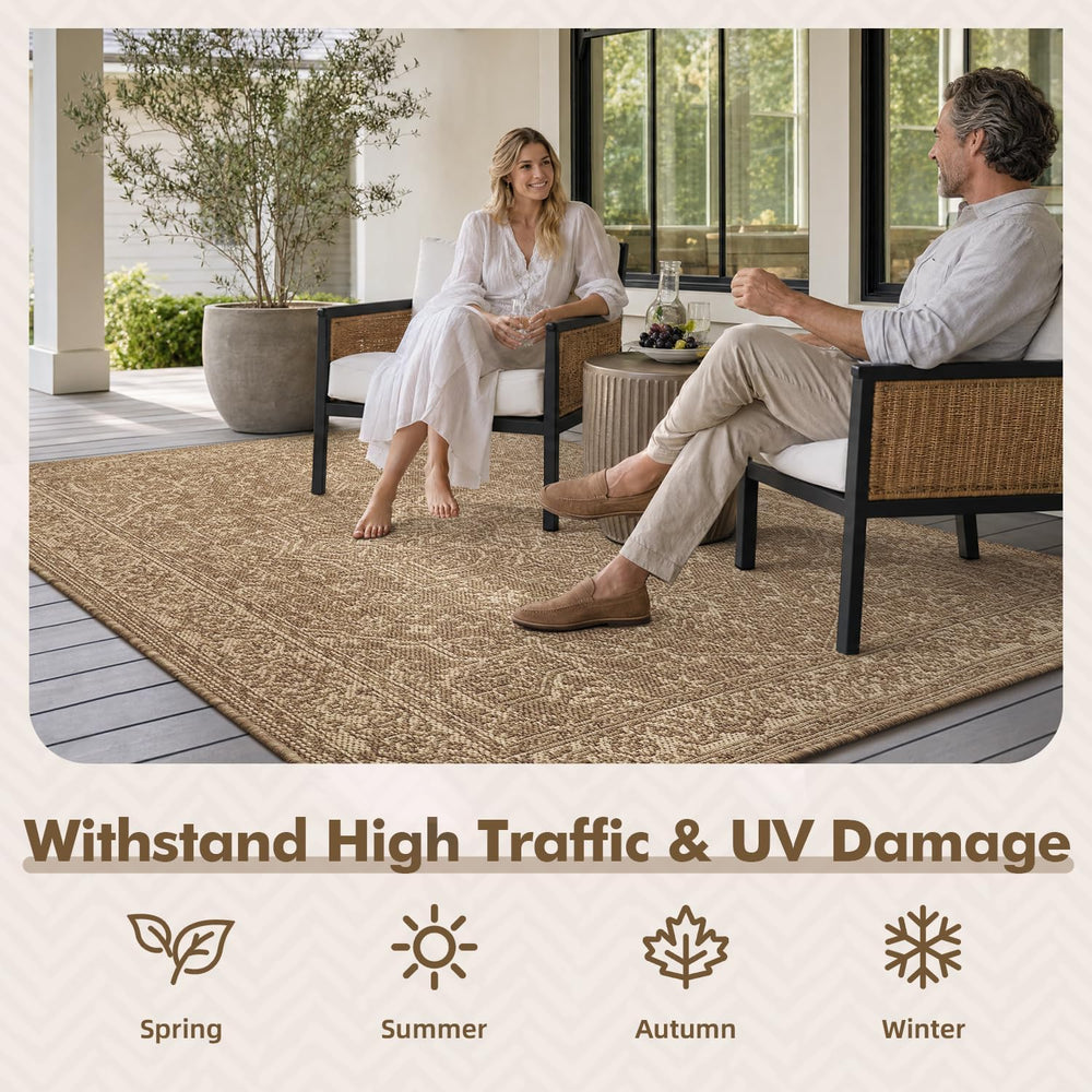 MontVoo-Outdoor Rug-Patio Rug 4x6 ft Polypropylene Indoor Outdoor Rugs Carpet...