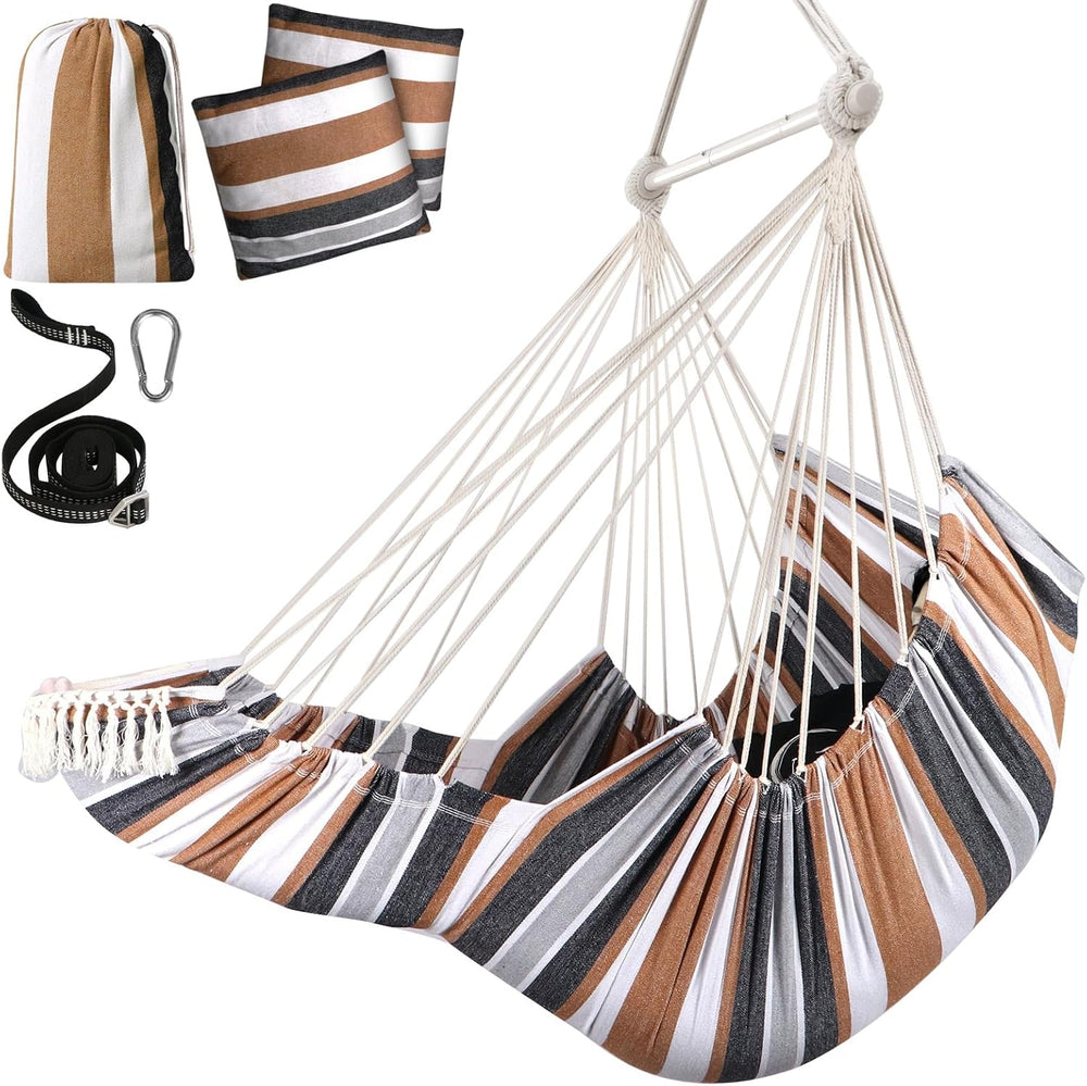 Chihee Hammock Chair Foot Rest 2 Cushions Max 485 lbs Metal Spreader Bar