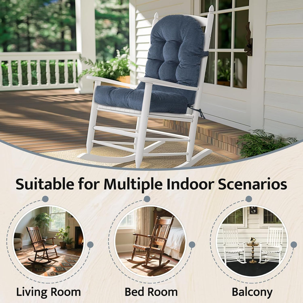 mudilun Adirondack Chair Cushion 44x19x4in for Indoor Rocking Chair Pads