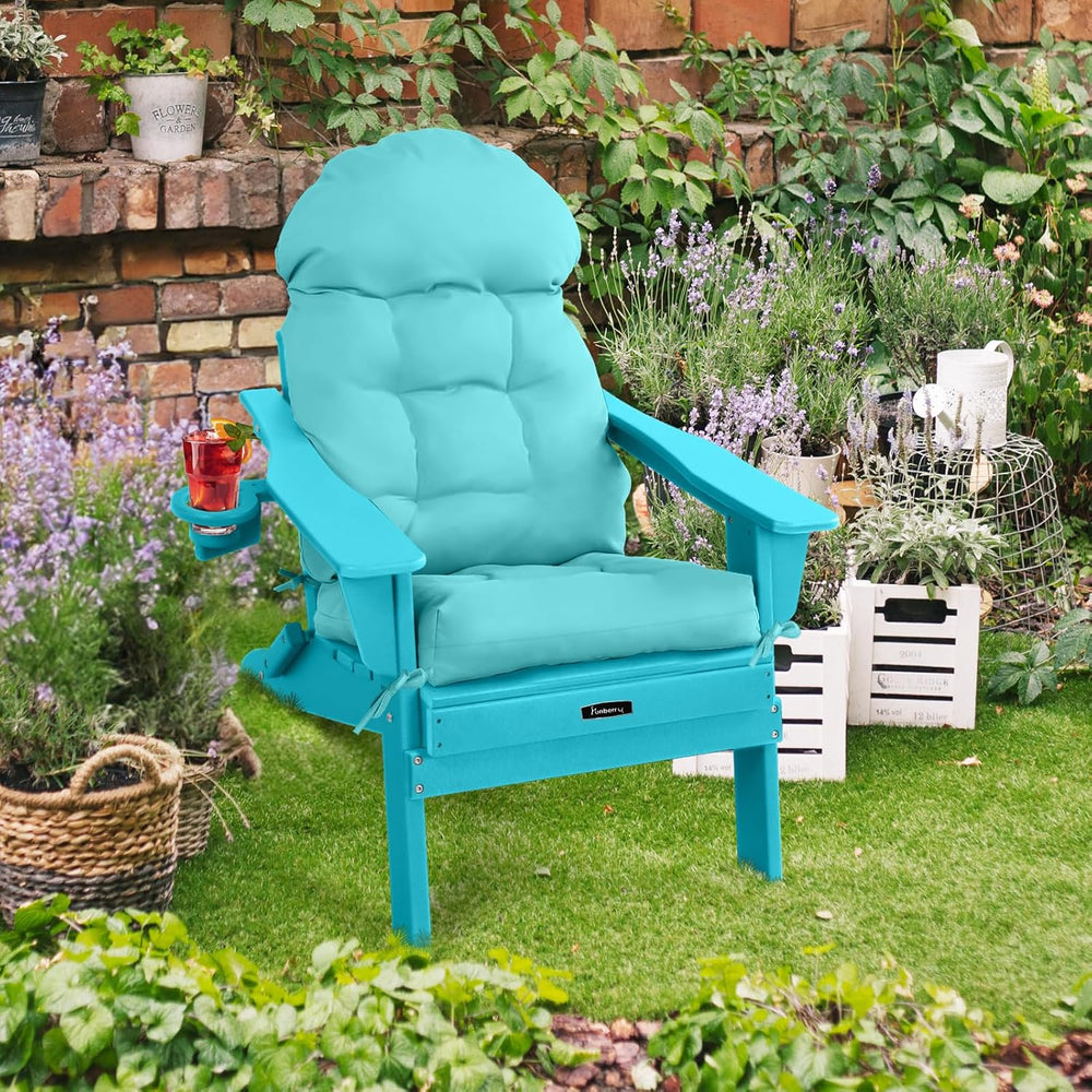 FUNBERRY Adirondack Chair Cushions Set of 2, Cushions for Rocker with Ties