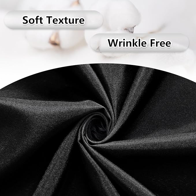 MEETSKY Black Backdrop Curtains for Parties - 10ft x 8ft Party Photo Backgrou...