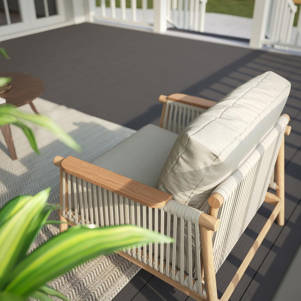 Acanva Moss Aluminum Outdoor Patio Furniture, Armchair